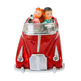Vintage Battery Operated "Photoing In Car" Chinese Metal Car with Box (Not-Working)