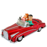 Vintage Battery Operated "Photoing In Car" Chinese Metal Car with Box (Not-Working)
