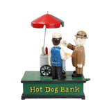 Hawthorne Direct Hot Dog Cast Iron Mechanical Bank