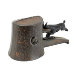 1885 Judd Company "Butting Goat Tree Stump" Cast Iron Mechanical Bank