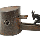 1885 Judd Company "Butting Goat Tree Stump" Cast Iron Mechanical Bank