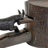 1885 Judd Company "Butting Goat Tree Stump" Cast Iron Mechanical Bank