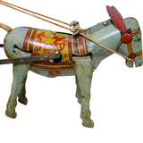1920's Ferdinand Strauss Wind-Up Tin Litho "Jenny The Bucking Mule"