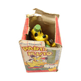 Early 1950's Louis Marx Wind-Up Plastic Party Pluto With Box