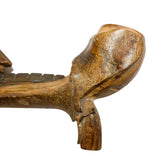 Hand Carved Early 1900's Pipe Featuring Black Man Riding An Alligator