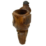 Hand Carved Early 1900's Pipe Featuring Black Man Riding An Alligator