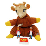 4-Piece Borden Dairy "Elsie The Cow" Items including Plush Toy, Miniature Rubber Elsies & Playing Cards