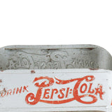 1940's Drink Pepsi-Cola Embossed Metal Bottle Carrier