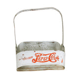1940's Drink Pepsi-Cola Embossed Metal Bottle Carrier