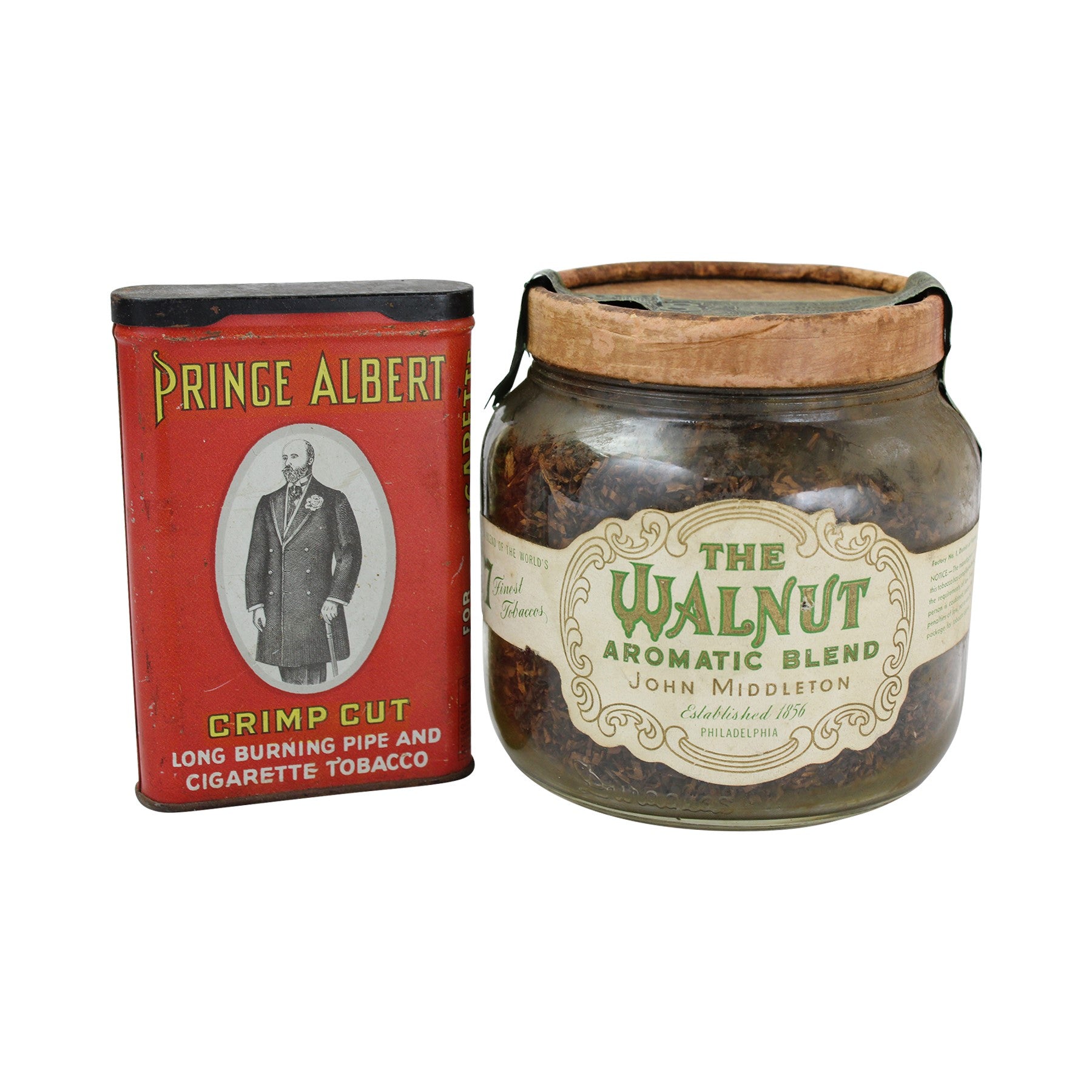 john middleton tobacco Vintage Lidded Regimental Mixture Blend Tin Vacuum Tin Mantique Display 2 Smoke Pipe Library Cottage Study Den John Middleton's Black & Mild