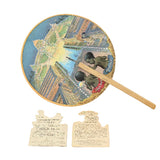 1904 St. Louis World's Fair Gold Dust Twins Hand Fan & 2 - Early 1900's Gold Dust Twins Advertising Cards