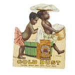Vintage Gold Dust soap packaging with children and a castle illustration on a white background