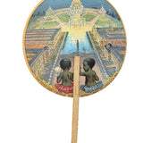1904 St. Louis World's Fair Gold Dust Twins Hand Fan & 2 - Early 1900's Gold Dust Twins Advertising Cards