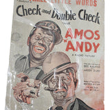 Amos 'N' Andy Studio Picture, Radio Script, 2-Music Theme Covers & Rare Print Advertising Endorsement