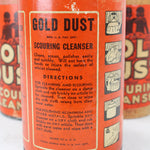 Vintage can of Gold Dust Scouring Cleanser with red label and white background