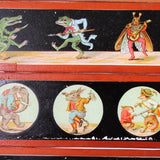 German Antique Brass "Magic Lantern" Kerosine Slide Projector with Over Twenty Colored Slides
