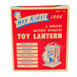 1950’s Ohio Art Battery Operated Tin Toy Lantern with Box