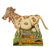 Mid-Century Tin Litho Mechanical Toy Cow