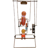 Rare Early 1930’s Louis Marx ‘Tin Litho Tik-Tak Dual Acrobat Wind-Up