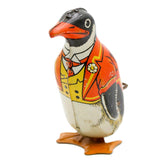 Late 1930’s -Early 1940’s J. Chein & Co. Tin Litho Wind-Up Waddling Tuxedo Penguin