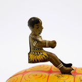 Vintage 1930’s J. Chein Tin Litho Wind-Up Native Riding A Turtle