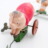 Vintage 1930’s Mechanical Wind-Up Celluloid Boy Chasing Pig