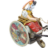 Antique Lehmann Wind-Up Tin Litho Clown on Donkey Cart (Winding Mechanism Not Working)