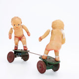 Rare 1930’s Tin Toy Wind-Up Celluloid Boxers (Japan)