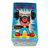 1960’s Japanese Battery Operate Champion Monkey Weightlifter With Box (Not Working)