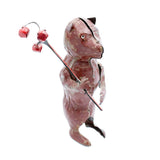 Early Tin Wind-Up Marching Bear With Baton And Bells (Non-Working)