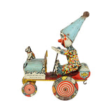 1930’s Artie The Clown In Crazy Jeep Tin Litho Wind-Up