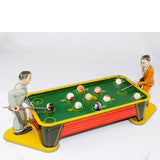 1940’s Ranger Steel Tin Litho Wind-Up Mechanical Billiard Table with Two Players