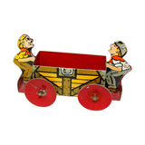 1930’s Louis Marx Tin Litho Wind-Up "Busy Miners" Catapult Toy with Box