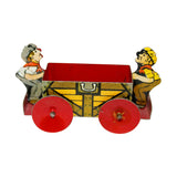 1930’s Louis Marx Tin Litho Wind-Up "Busy Miners" Catapult Toy with Box