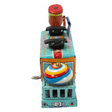 Vintage Tin Litho Wind-Up Monkey Train Car with Box