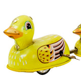 Vintage 1970's Tin Wind-Up Duck Family