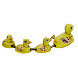 Vintage 1970's Tin Wind-Up Duck Family
