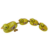 Vintage 1970's Tin Wind-Up Duck Family