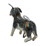 1950's Japan Tin Litho Wind-Up Dog With Spinning Tail And Moving Head