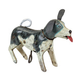1950's Japan Tin Litho Wind-Up Dog With Spinning Tail And Moving Head