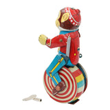Rare 1960's Haji Tin Litho Wind-Up "Clever Monkey" Circus Rider