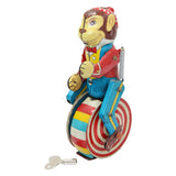 Rare 1960's Haji Tin Litho Wind-Up "Clever Monkey" Circus Rider