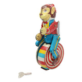 Rare 1960's Haji Tin Litho Wind-Up "Clever Monkey" Circus Rider