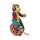 Rare 1960's Haji Tin Litho Wind-Up "Clever Monkey" Circus Rider