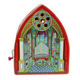 1930's J. Chein Wind-up Tin Litho Cathedral Church Pipe Organ