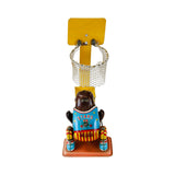 1950's TPS Japan Tin Litho Wind-up Monkey Playing Basketball