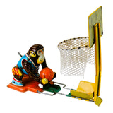 1950's TPS Japan Tin Litho Wind-up Monkey Playing Basketball