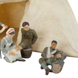 Lineol Red Cross Tent With 5 - Medical Related Elastolin Figures