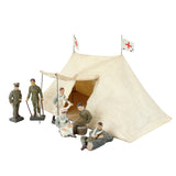 Lineol Red Cross Tent With 5 - Medical Related Elastolin Figures