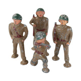 11- Vintage WWII Barclay Podfoot Lead Soldiers In Action